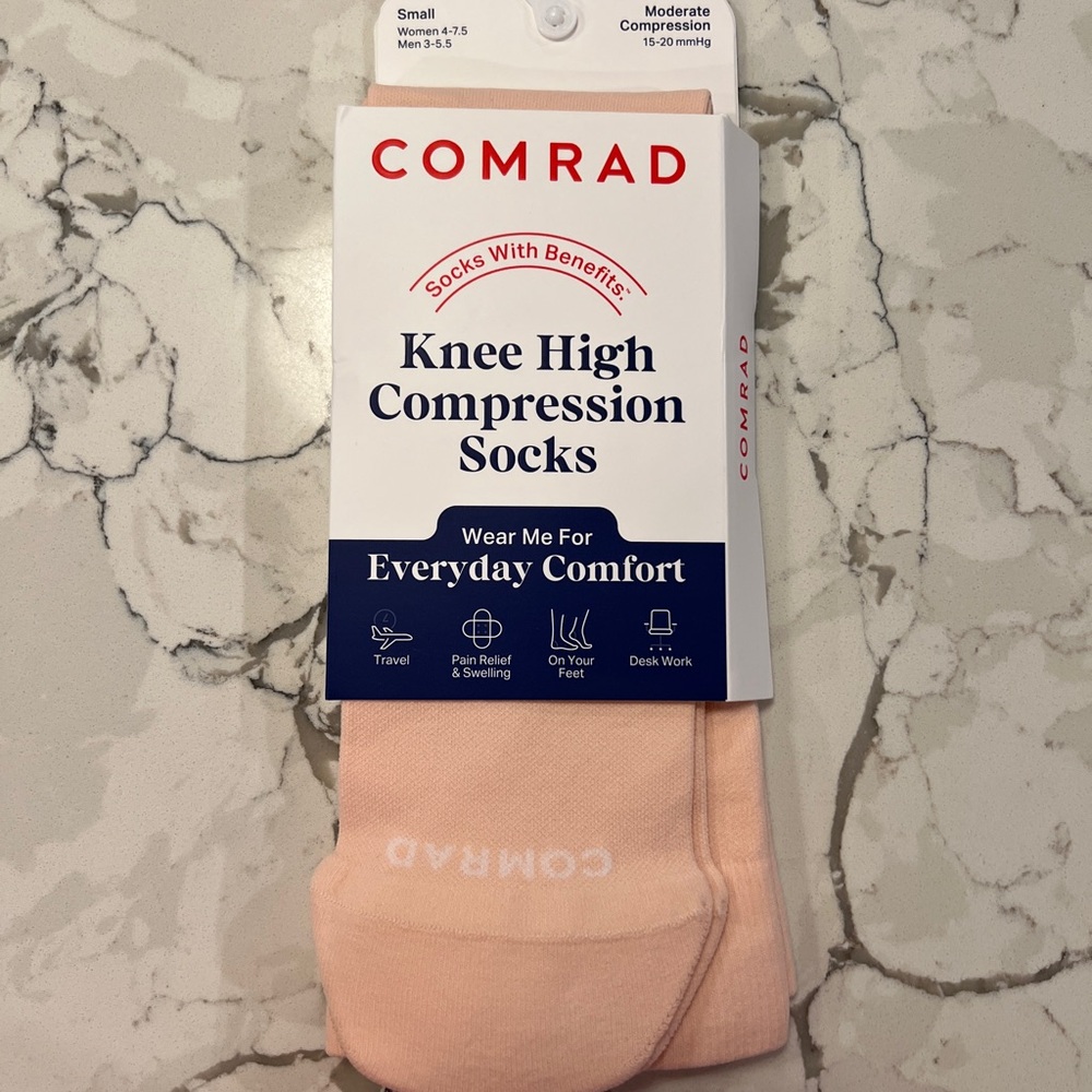 Peach Knee High Compression Socks